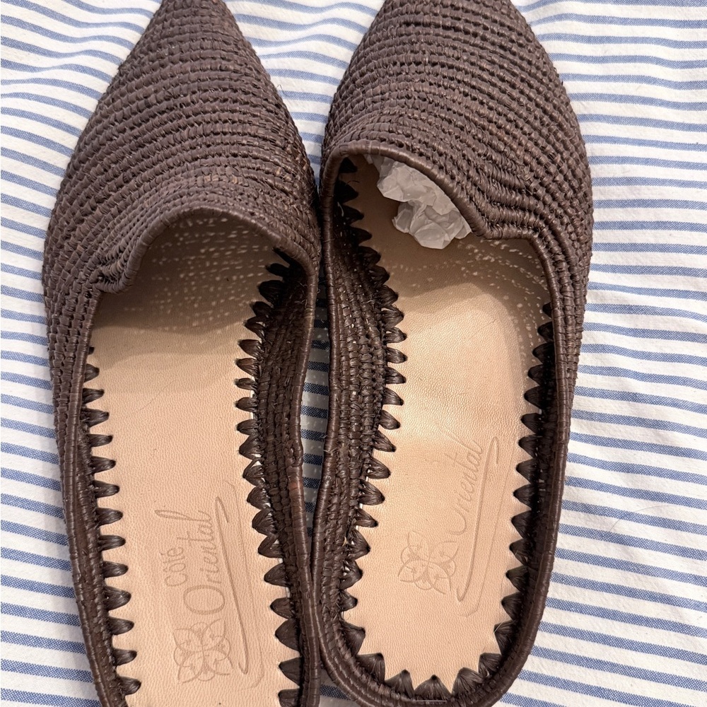 Vero Cuoio Dark Brown Woven Mules - Picture 2 of 5